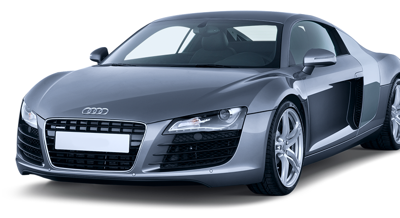 Silver Audi sports car